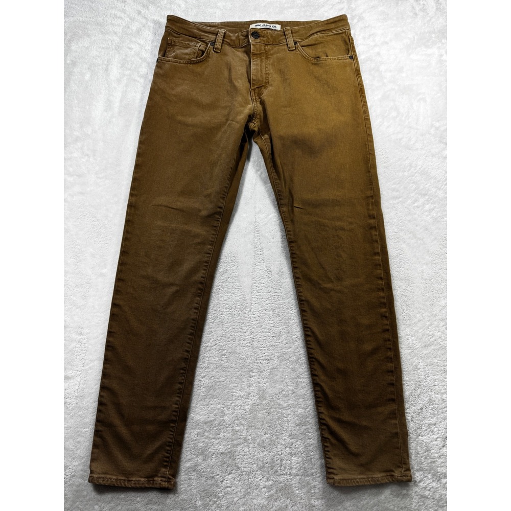Mavi Mens Jake Slim Leg Stretch Brown Denim Jeans 35/32 Meas: 35x31